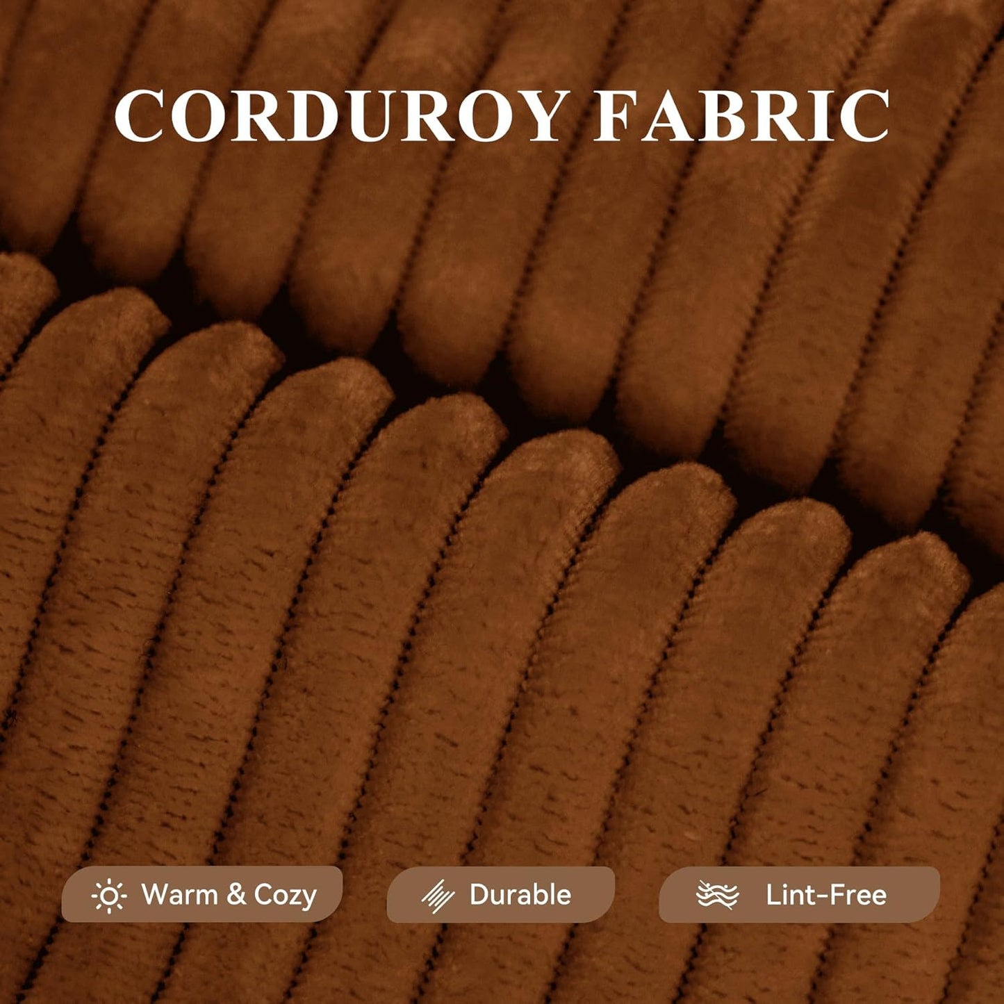 Modular Sectional Sofa with L-Shape Chaise,Cloud Sectional Modern Sleeper Couch with Deep Seat,Sponge Compression Sofas No Assembly Required(Brown-Corduroy Fabric) 1PCS