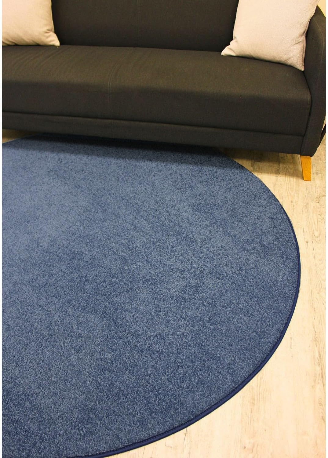 KOECKRITZ Soft and Colorful Kids Classroom Area Rugs (Passes Flammability Pill Test) Many Sizes and Bright Colors to Select from (6' x 6', Navy)