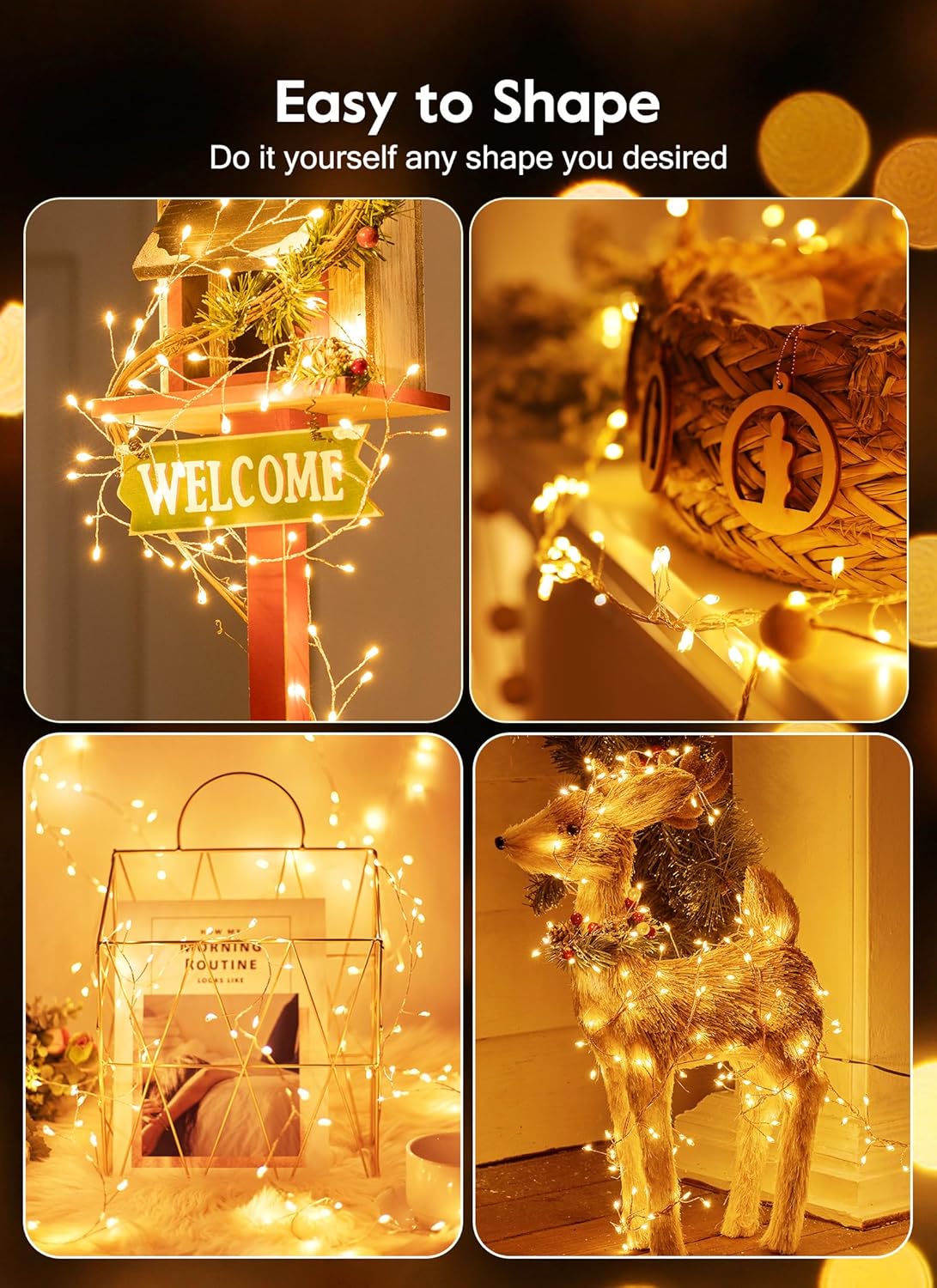 2 Pack Fairy Lights Battery Operated, 5Ft 60 LEDs Firecracker Twinkle Lights with Remote, Copper Wire String Lights for Bedroom Wedding Wreath Meson Jar Indoor Outdoor Decoration, Warm White