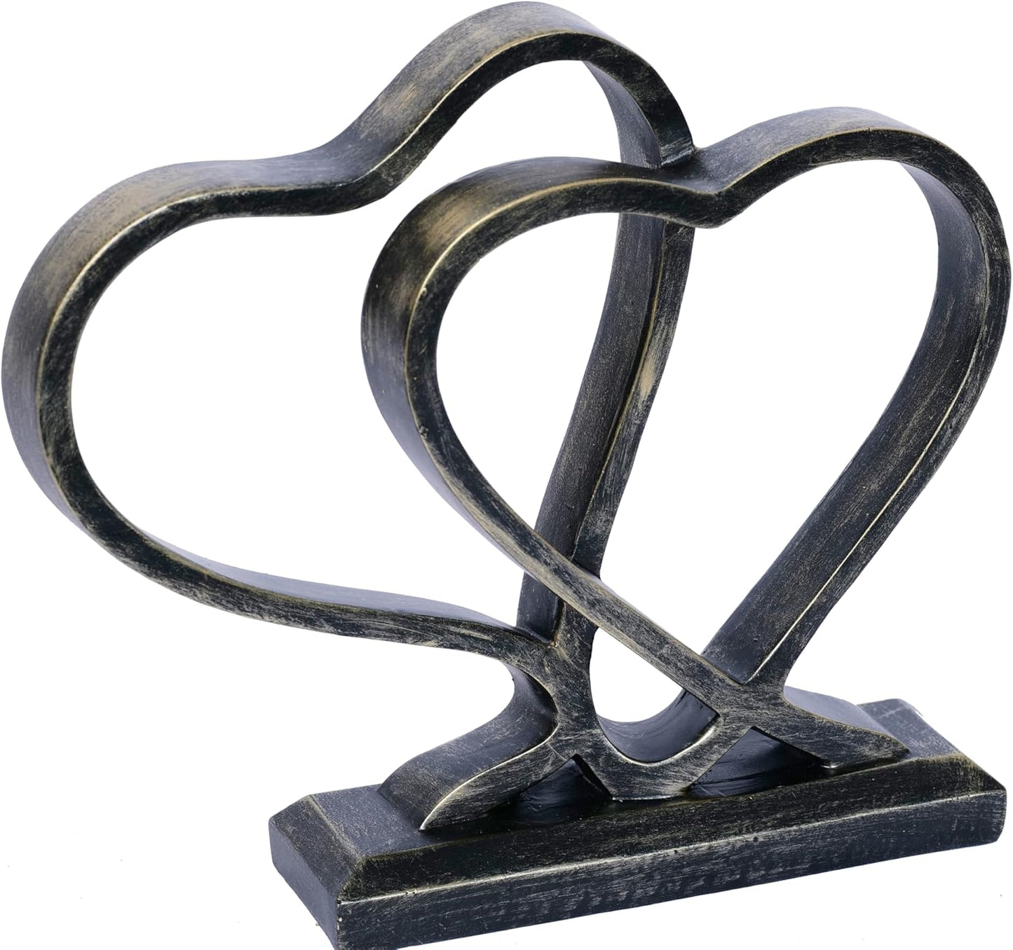 Heart Sculpture for Living Room Decor Heart Decoration Gift for Her and Him Love Wedding Anniversary Couples Gift Modern Heart Statue for Home Coffee Table Dining Table Centerpiece Birthday Gift