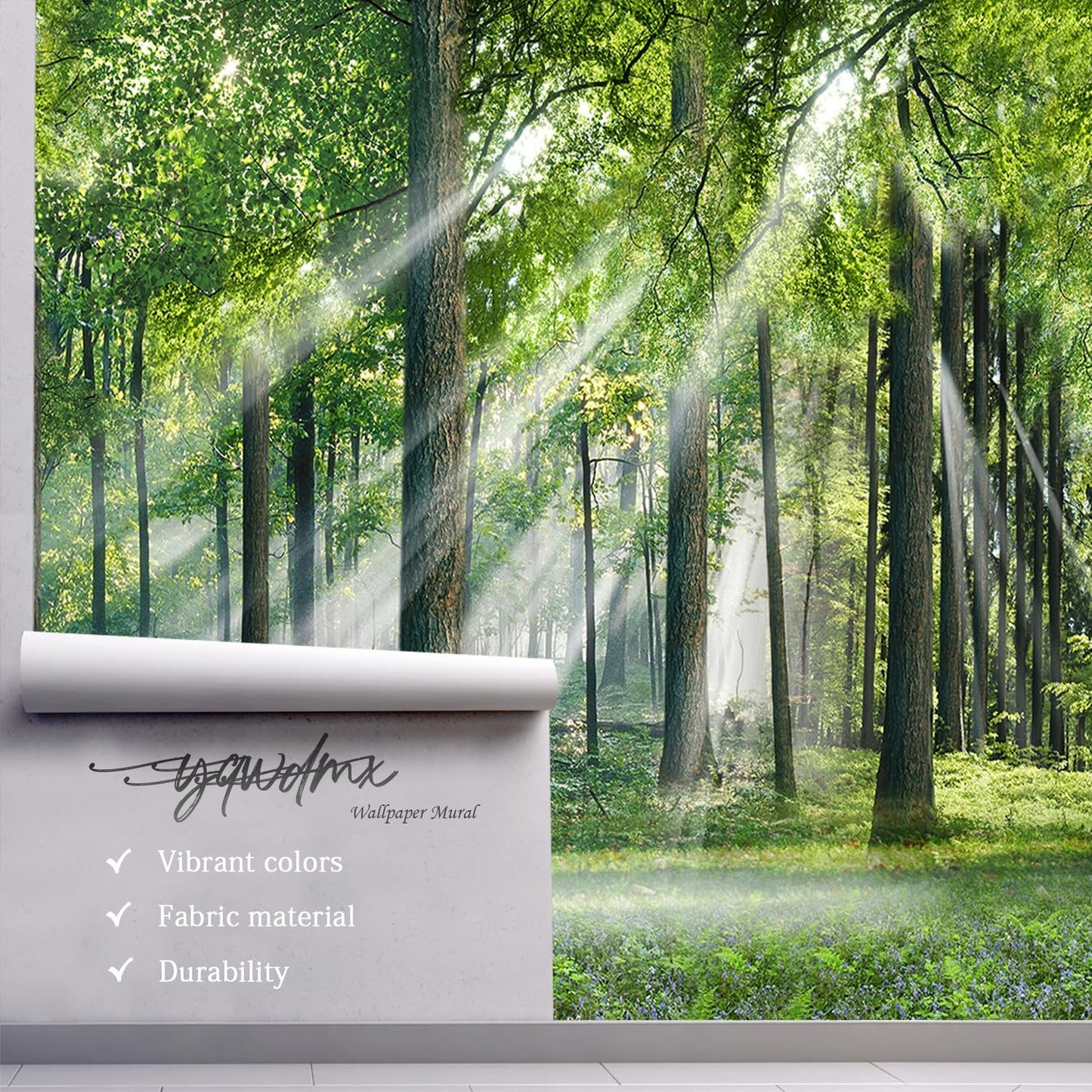 -Sunshine Forest Living Room Wallpaper XT24 L 180" x 115"