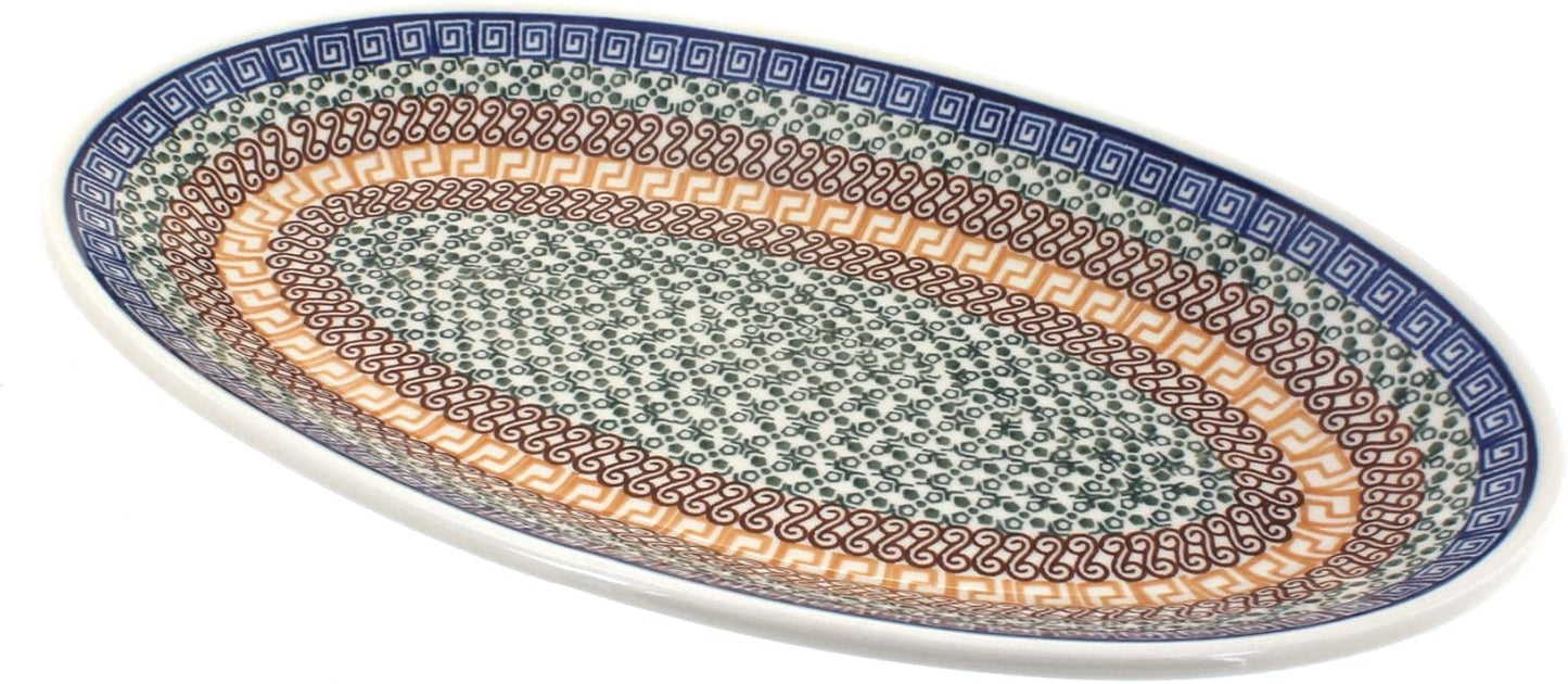 Blue Rose Polish Pottery Athena Oval Platter
