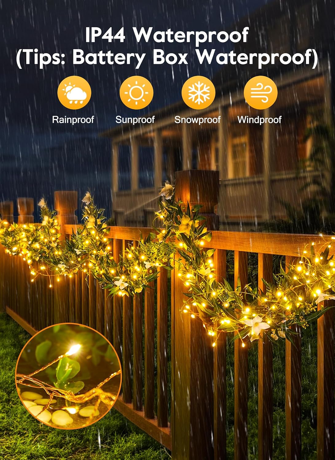 2 Pack Fairy Lights Battery Operated, 5Ft 60 LEDs Firecracker Twinkle Lights with Remote, Copper Wire String Lights for Bedroom Wedding Wreath Meson Jar Indoor Outdoor Decoration, Warm White