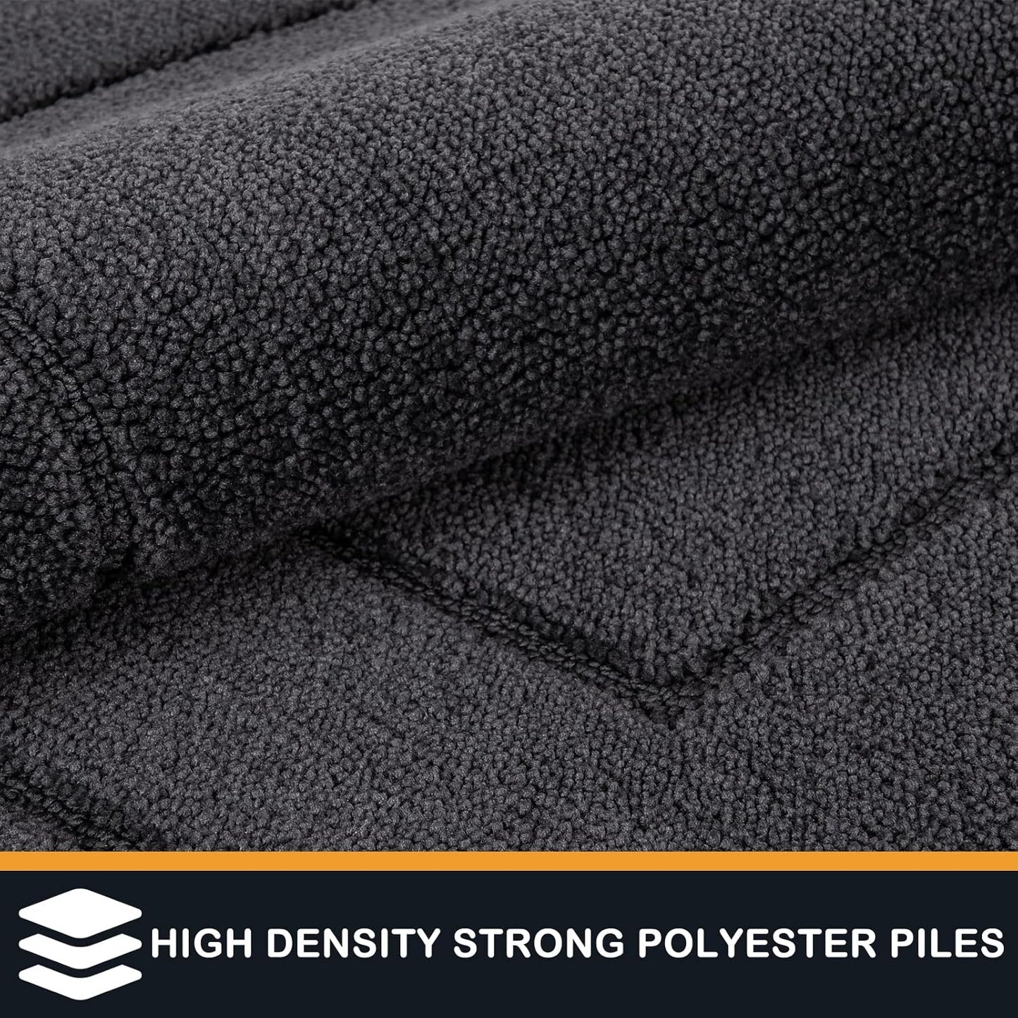 PURRUGS Dirt Trapping Door Mat 32" x 70", Non-Slip/Skid Machine Washable Entryway Rug, Dog Doormat, Super Absorbent Welcome Mat for Muddy Wet Shoes and Paws, Charcoal