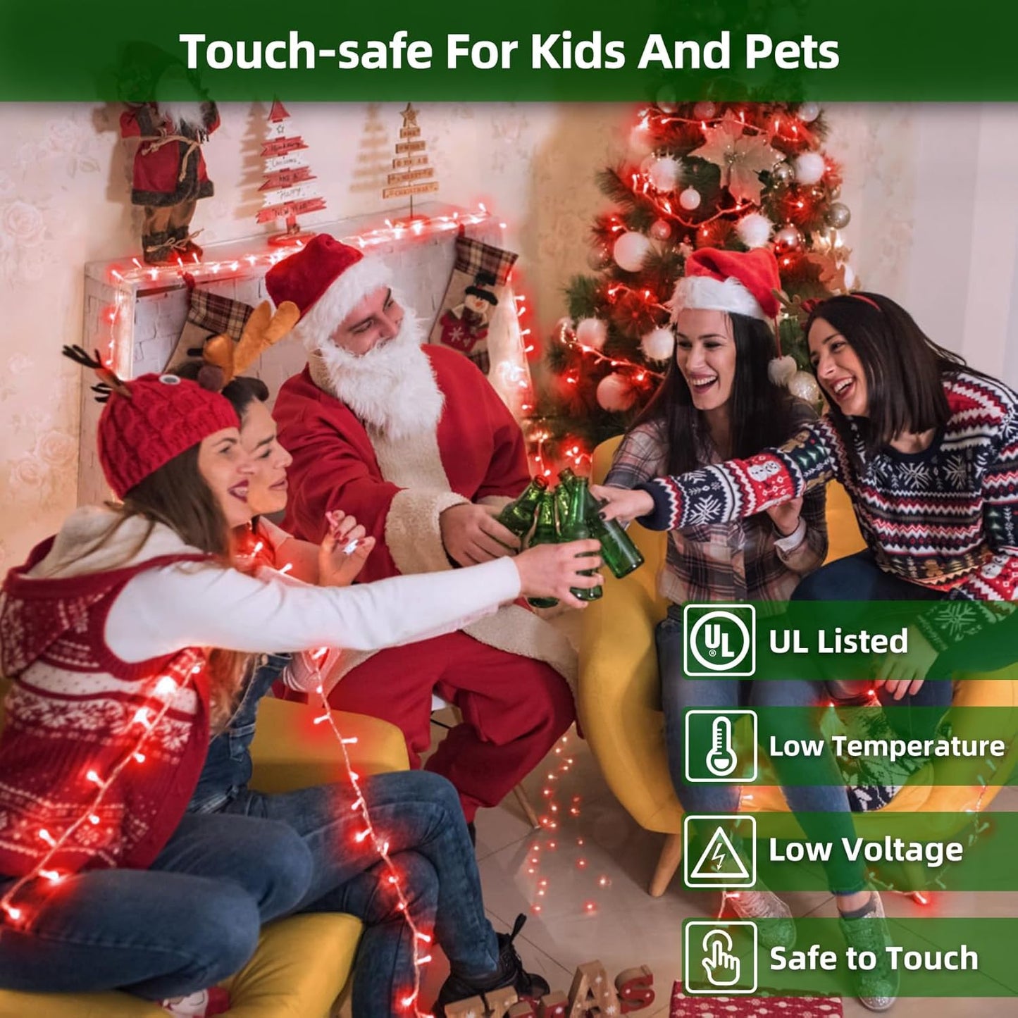 1500 LED 470FT Christmas Lights Outdoor,12 Lighting Modes Christmas String Lights with Timer, Dimmable Plug in Red LED StringLights Waterproof for Yard Tree Wedding Party Holiday Red