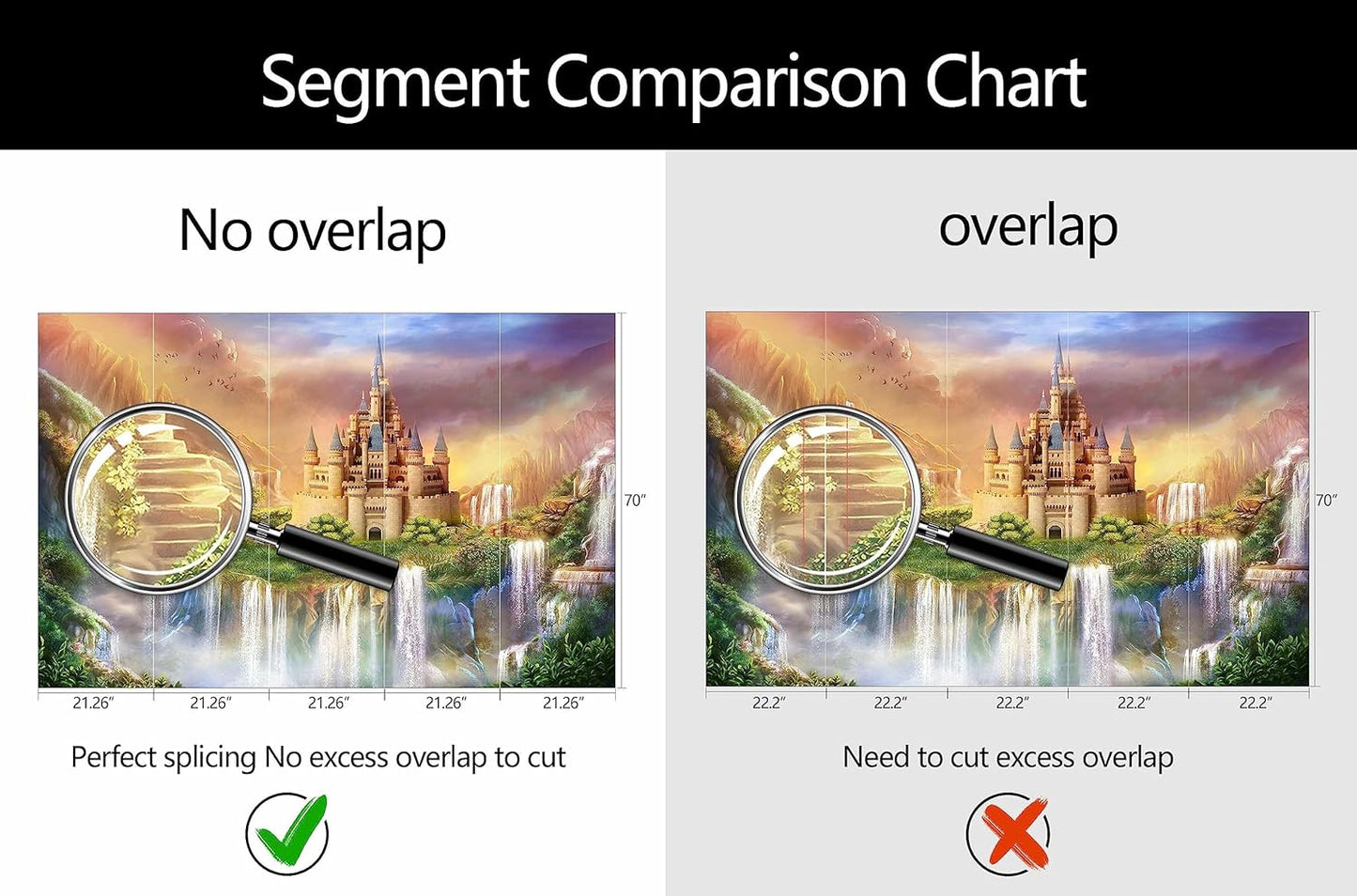 WFBHUA-Wallpaper for Kids Bedroom Girl Room Princess Castle Wall Mural Nursery Wall Decor Playroom(Not Peel and Stick)