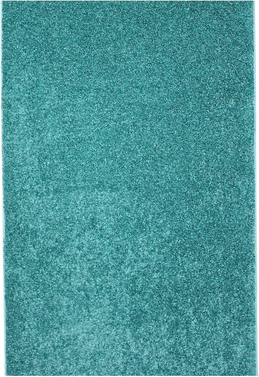 KOECKRITZ Soft and Colorful Kids Classroom Area Rugs (Passes Flammability Pill Test) Many Sizes and Bright Colors to Select from (11' x 11', Surf)