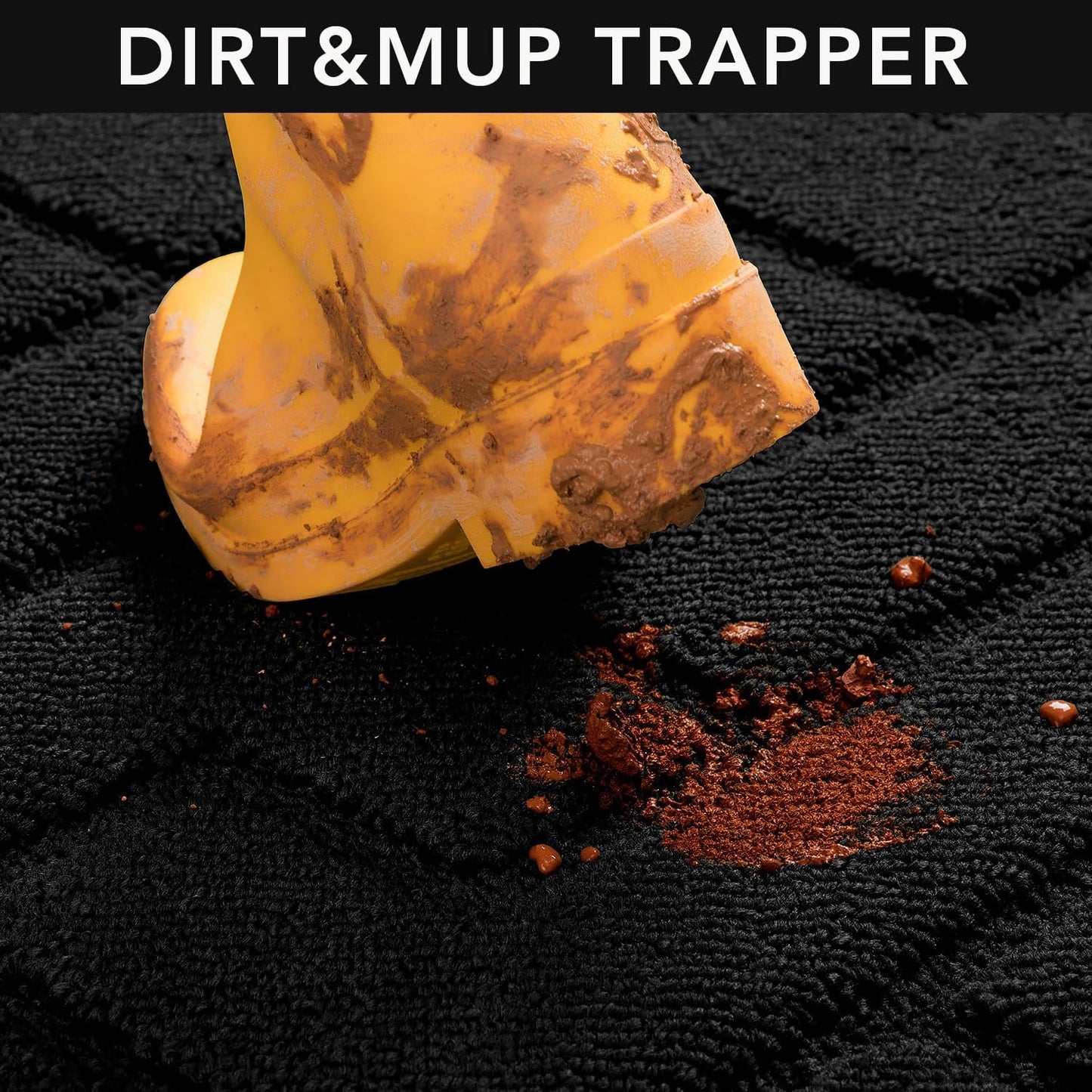 hicorfe Indoor Door Mat,Non Slip Door Mats,32"x48" Front Back Door Mat Rubber Backing,Absorbent Resist Dirt Entrance Inside Floor Mats for Entryway Washable Low-Profile(Black)