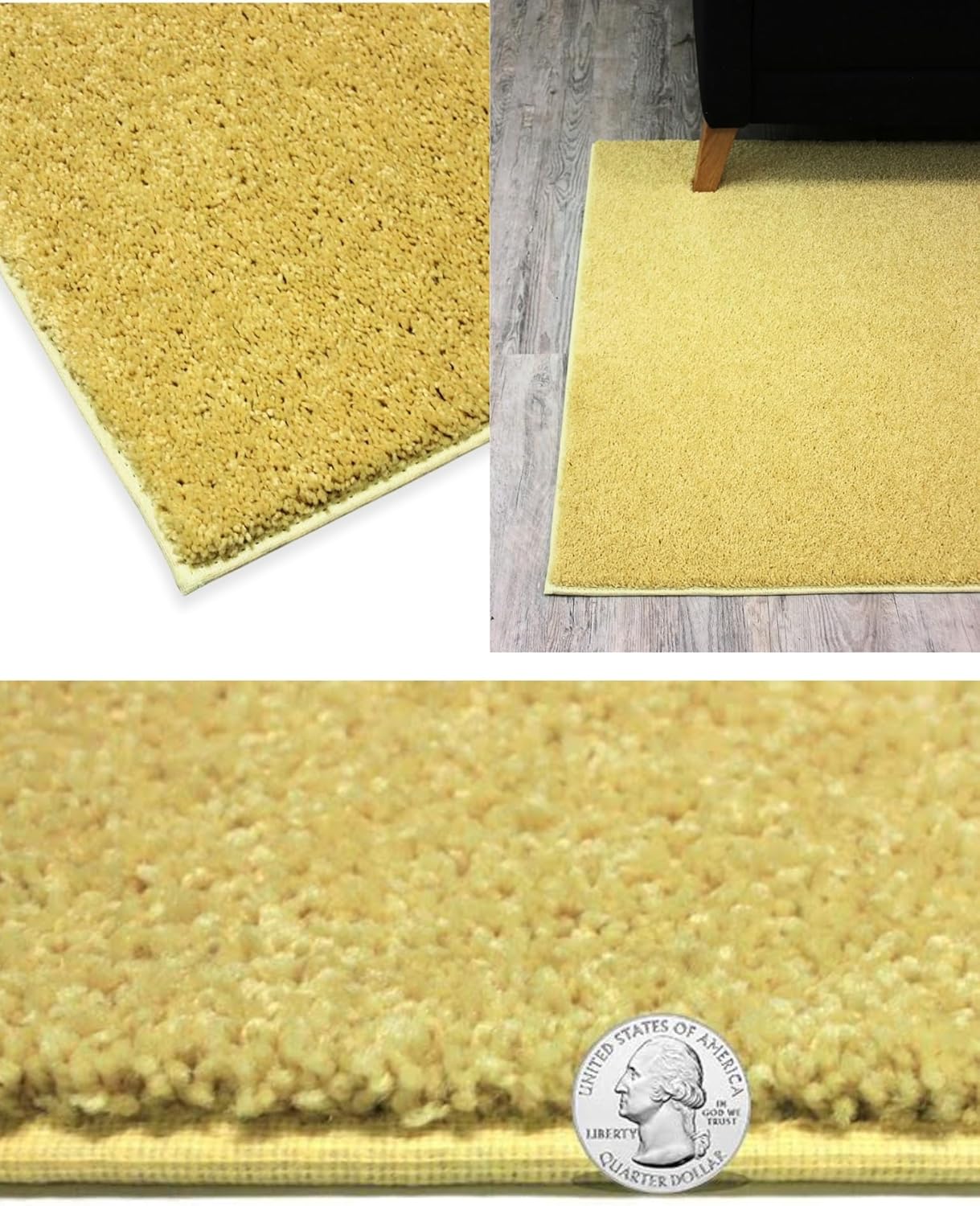 KOECKRITZ Soft and Colorful Kids Classroom Area Rugs (Passes Flammability Pill Test) Many Sizes and Bright Colors to Select from (5' x 7', Lemon)