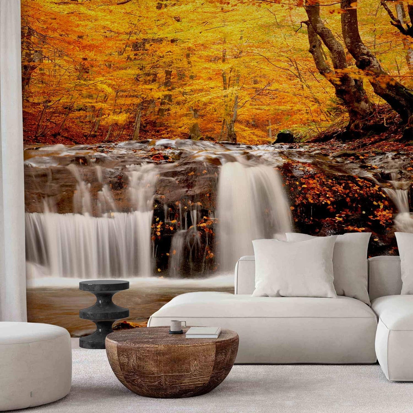 artgeist Premium Wall Mural Waterfall 216x98 in - Non-Woven Photo Wallpaper Art Print Fleece Wall Mural Decoration Poster Picture Design Nature Landscape Forest Tree c-B-0472-a-a