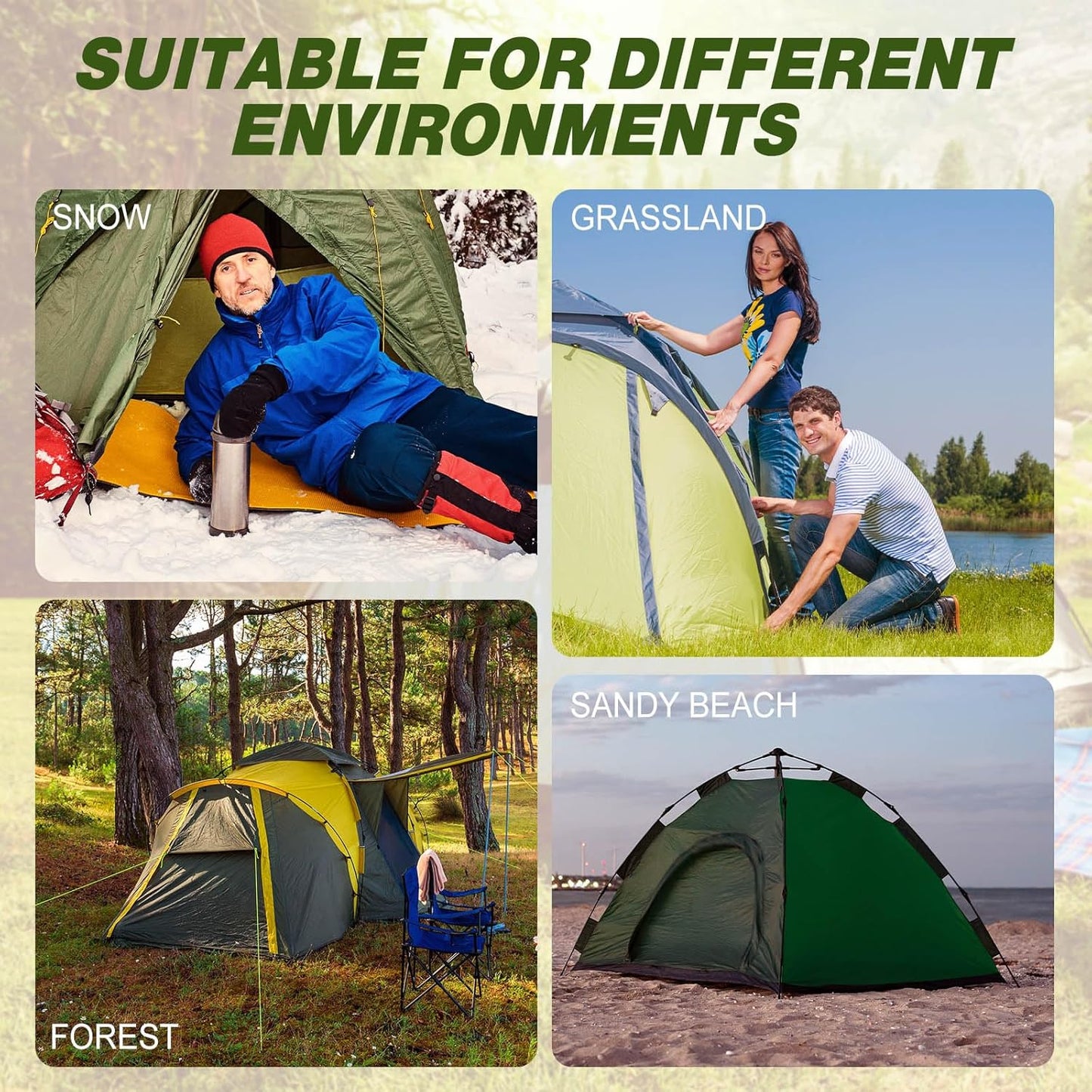 Hicarer 20 Pcs 20 Pcs 8'' Screw in Tent Stakes Heavy Duty Ground Metal Stakes for Inflatables with Hex Head Driver for Outdoor Camping Tent Inflatable Garden Decor (Brown)