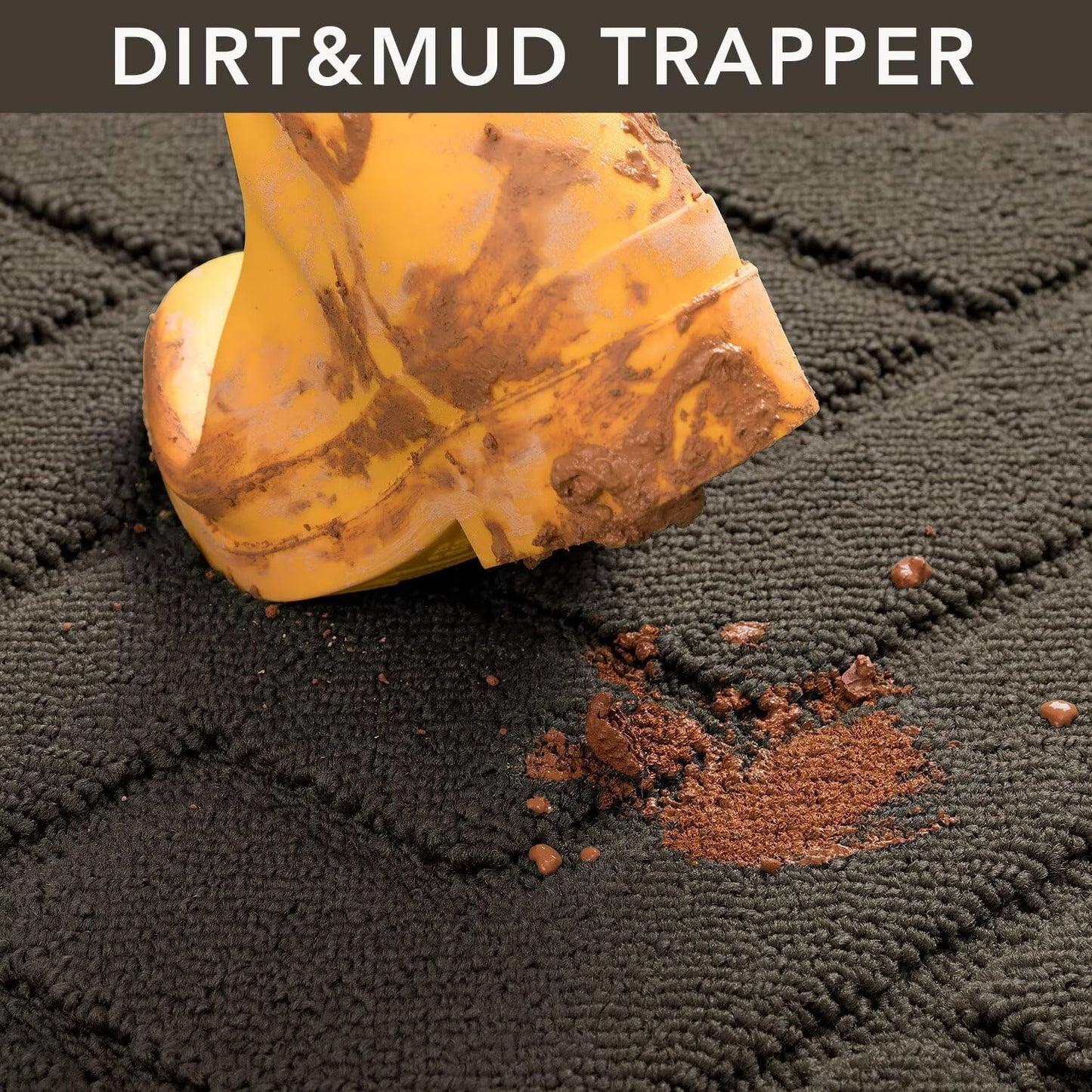 hicorfe Front Door Mat Outside Entrance,36"x59" Absorbent Muddy Dirt Resist Welcome Door Mats Outdoor Indoor,Stain and Fade Resistant,Non Slip Backing Entry Mat Doormat for Entryway(Latte)