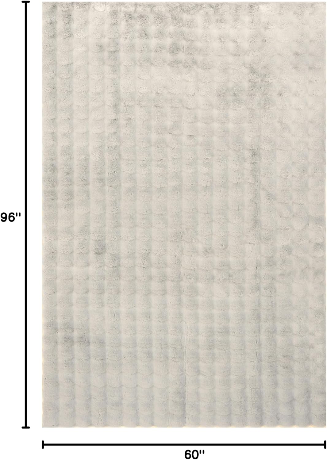 nuLOOM 5' x 8' Cozy Plush Area Rug, Machine Washable, Non-Slip, Soft Fluffy Shag Carpet for Living Room Bedroom Kids Room Nursery Home Decor, Jeni Grey