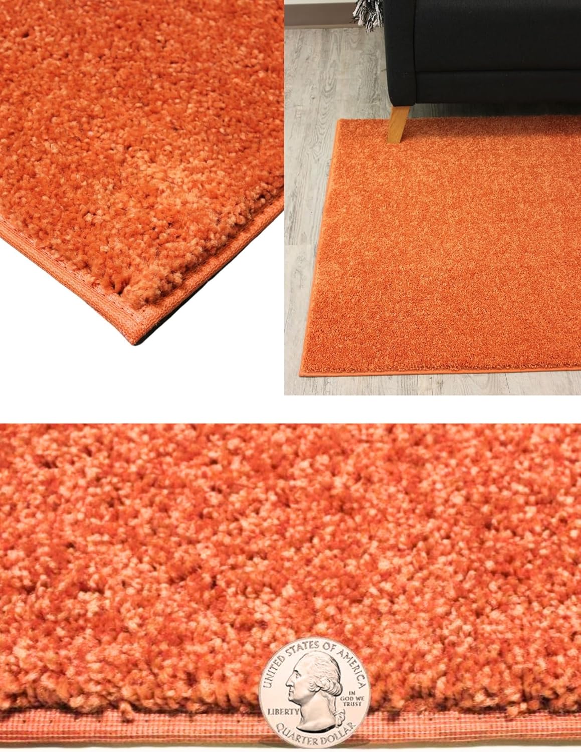 KOECKRITZ Soft and Colorful Kids Classroom Area Rugs (Passes Flammability Pill Test) Many Sizes and Bright Colors to Select from (5' x 7', Tangerine)