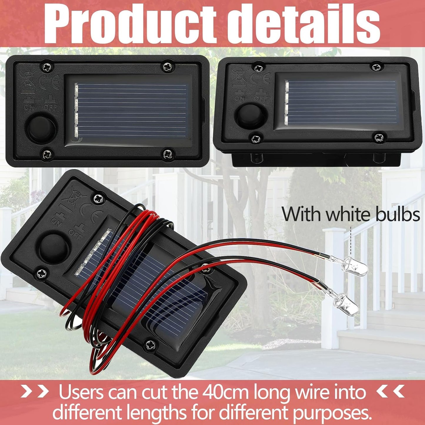 12 Pcs Solar Lantern Light Replacement Tops Parts for Outdoor Waterproof LED Panel Battery Box Replacement Solar Light Parts for Outdoor DIY Lanterns Garden Patio Decor