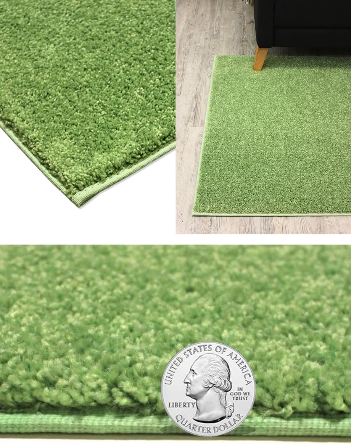 KOECKRITZ Soft and Colorful Kids Classroom Area Rugs (Passes Flammability Pill Test) Many Sizes and Bright Colors to Select from (6' x 6', Lime)