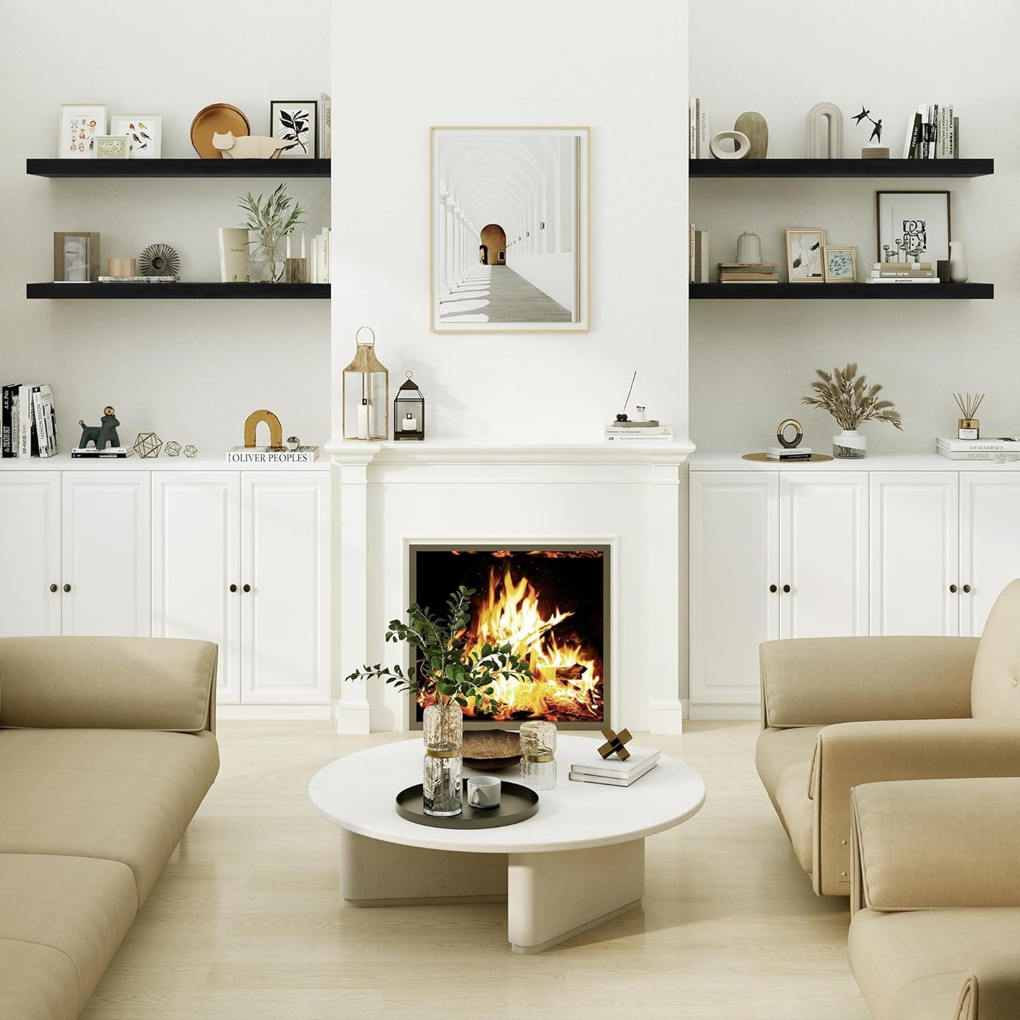 Heimlove Black Bathroom Shelves Floating Shelves for Wall Shelf Over Toilet Long Wall Mounted Modern Farmhouse,48 x 12 Shelves with Invisible Brackets for Living Room, Kitchen, Bedroom