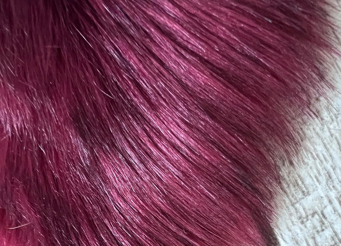 LAMBZY Faux Sheepskin Super Soft Hypoallergenic Free Shape Silky Shag Rug, Luxury Shaggy Plush Carpet for Bedrooms Living Kids Room Sofa Rugs (Burgundy, Double Side by Side 3'x4')