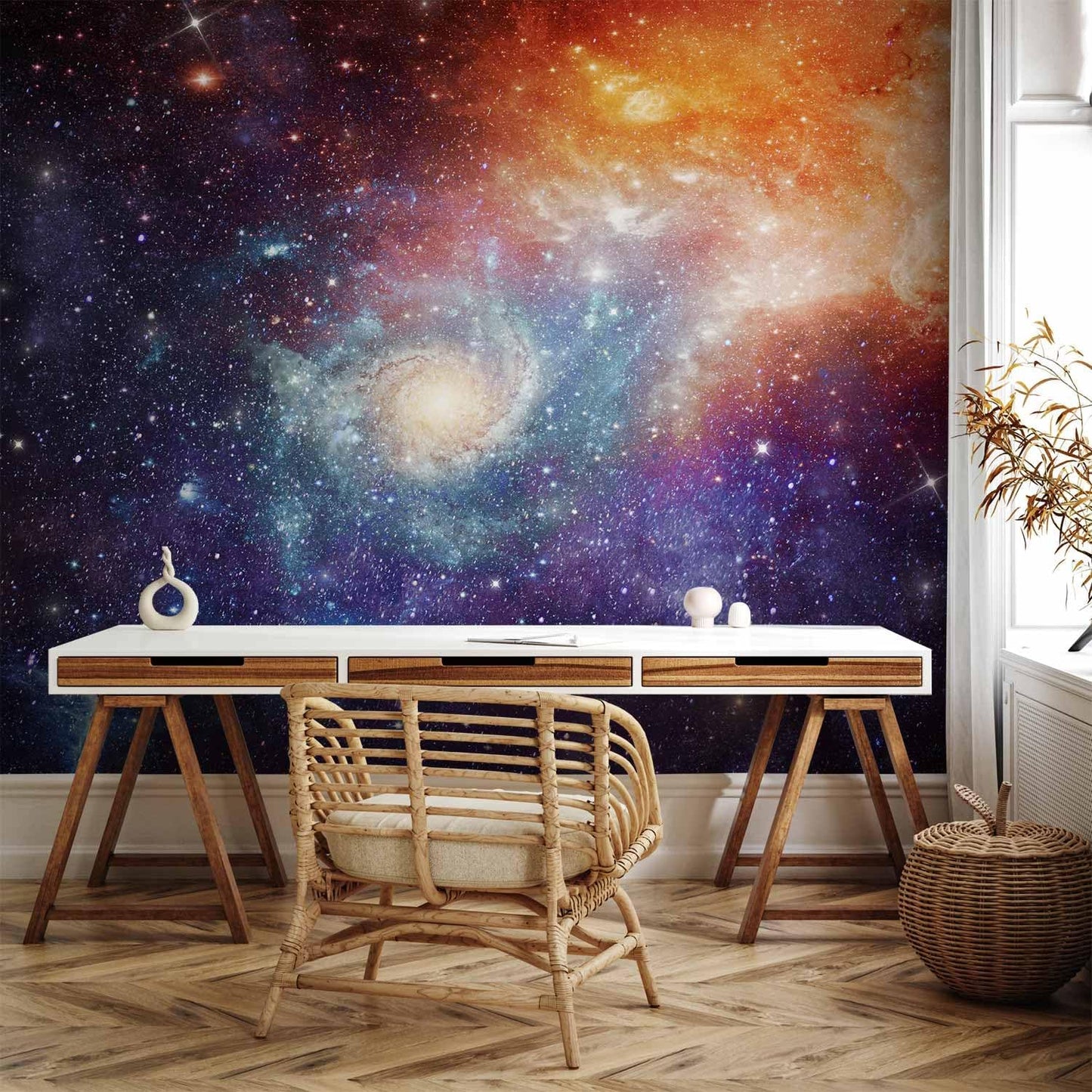 artgeist Wall Mural Cosmos Galaxy 96x69 in - Peel and Stick Self-Adhesive Wallpaper Removable Large Sticker Foil Wall Decor Print Picture Image Design f-C-0101-a-a