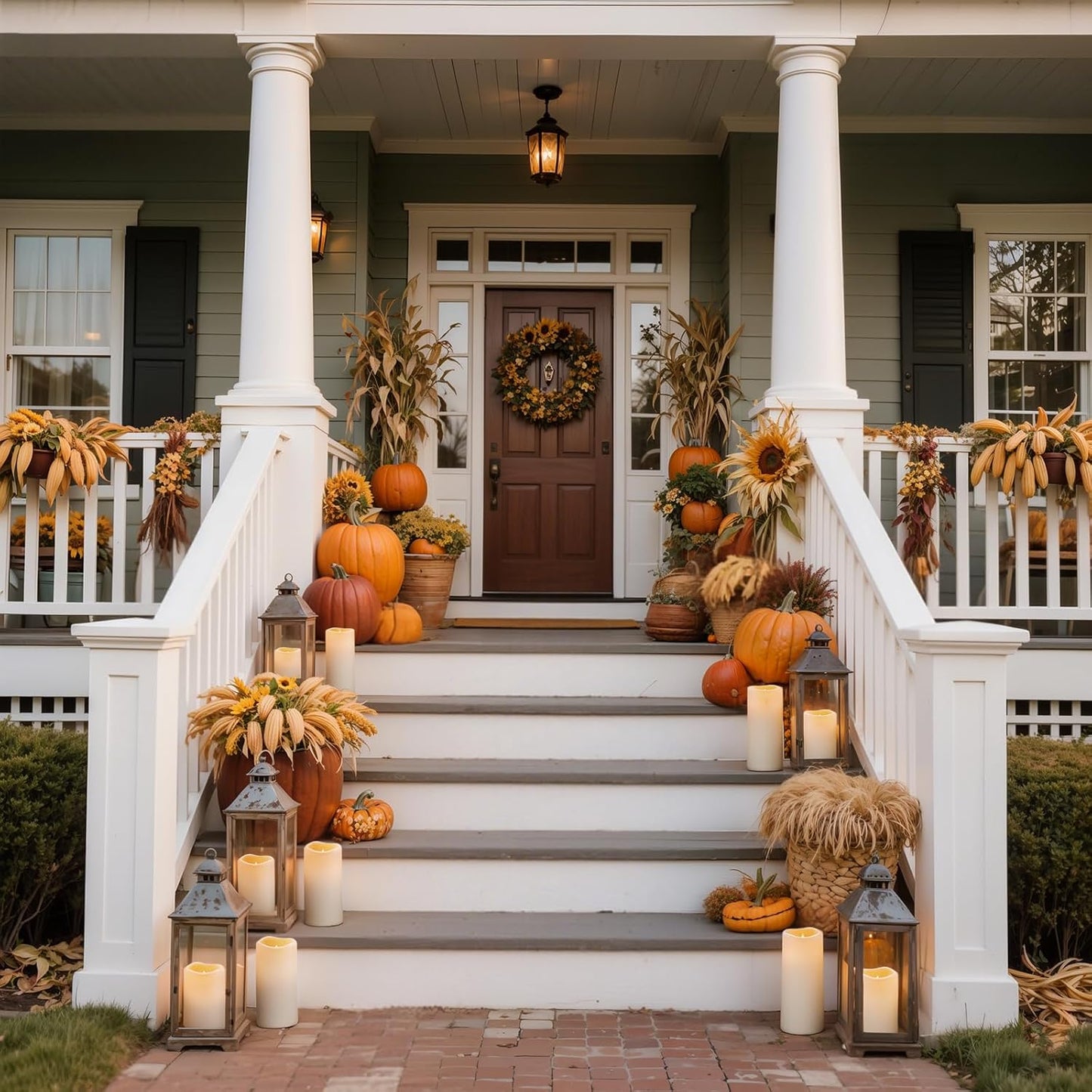 Homemory 10" x 4" Large Waterproof Outdoor Flameless Candles with Remote Control and Timer, Battery Operated Flickering LED Pillar Candles for Outdoor Larterns, Porch, Long Lasting, Set of 2