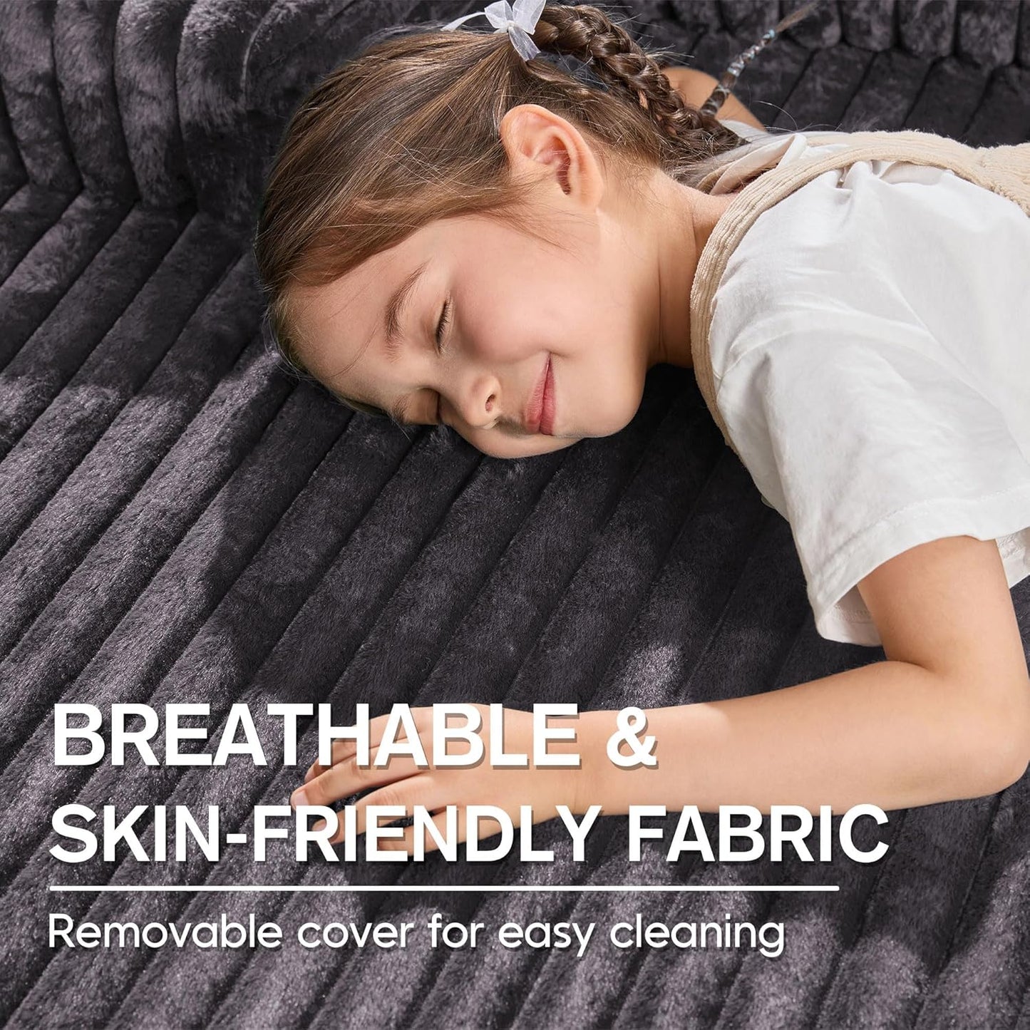 Hobestluk Modular Sectional Sofa Couches 108" L-Shape Couch 3 Seat Modular Sofa Memory Foam Sectional Couches for Living Room, Boneless Couch with Oversized Chaise (Grey, Left Facing)