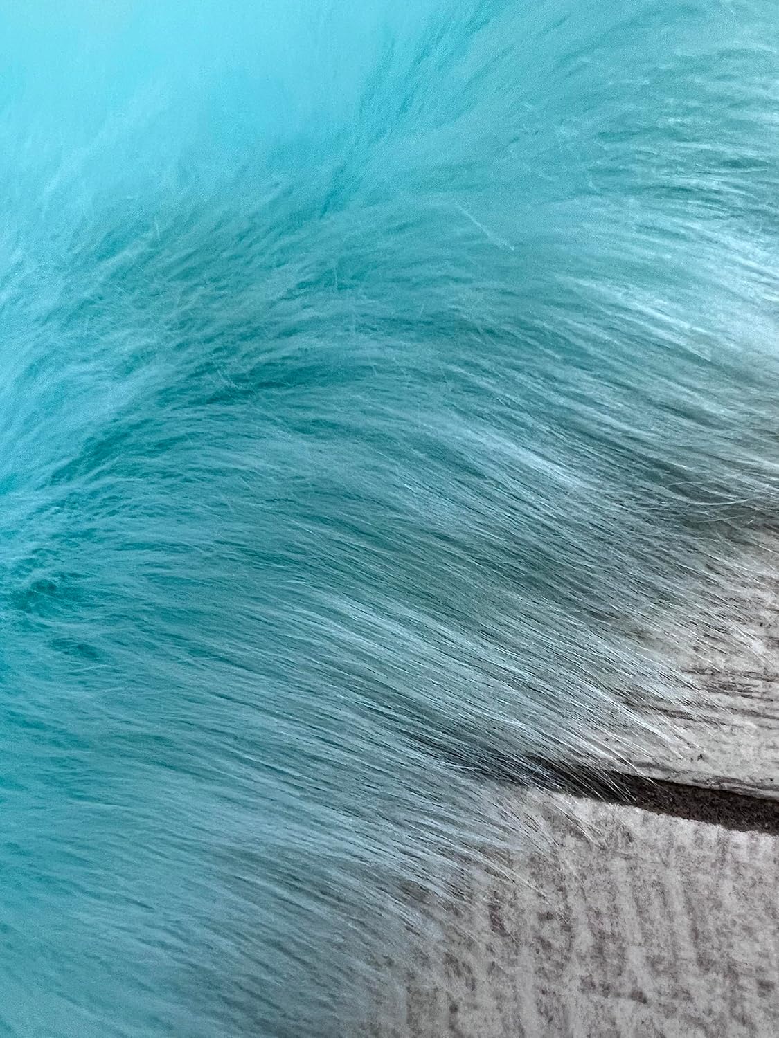 LAMBZY Faux Sheepskin Super Soft Hypoallergenic Free Shape Silky Shag Rug, Luxury Shaggy Plush Carpet for Bedrooms Living Kids Room Sofa Rugs (Blue, Single and a Half 2'x4')