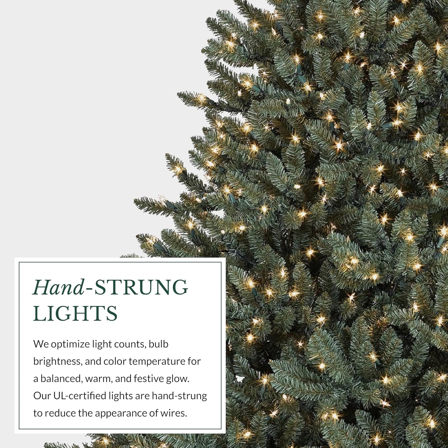 Balsam Hill 5.5ft Pre-Lit Classic Blue Spruce - Artificial Christmas Tree with 400 Clear Incandescent Lights, Easy Plug Technology, Premium Stand & Storage Bag for Indoor Holiday Decorating