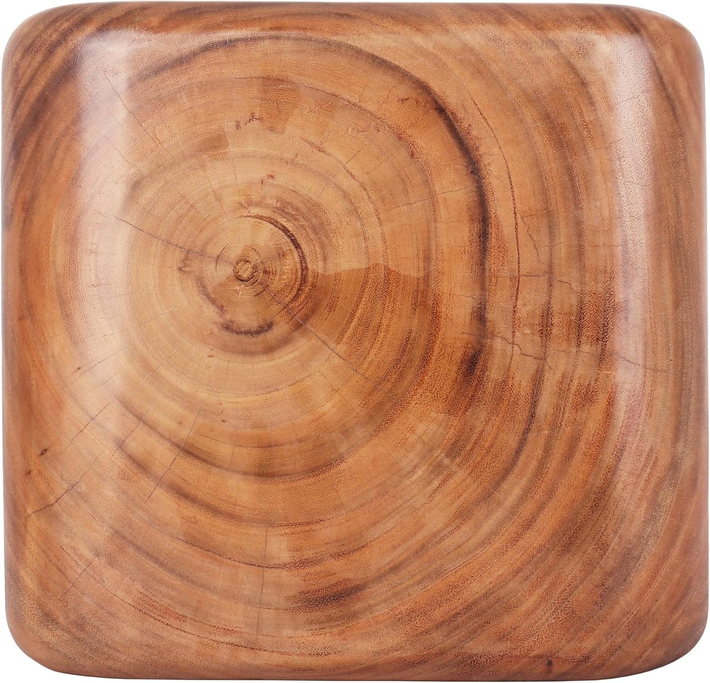 Rutledge & King Mid Century Modern Boho Chic Round Wooden End Table - 15.75"D x 11.8"W x 19.7"H - Brown