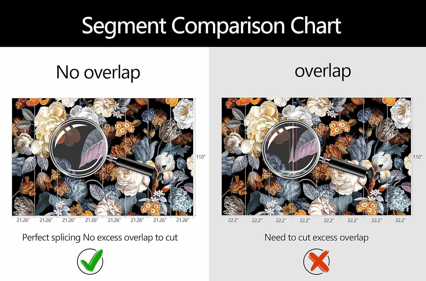 WFBHUA-Black and Gold Floral Wallpaper for Bedroom Vintage Blue Peony Flower Wall Mural (Not Peel and Stick)