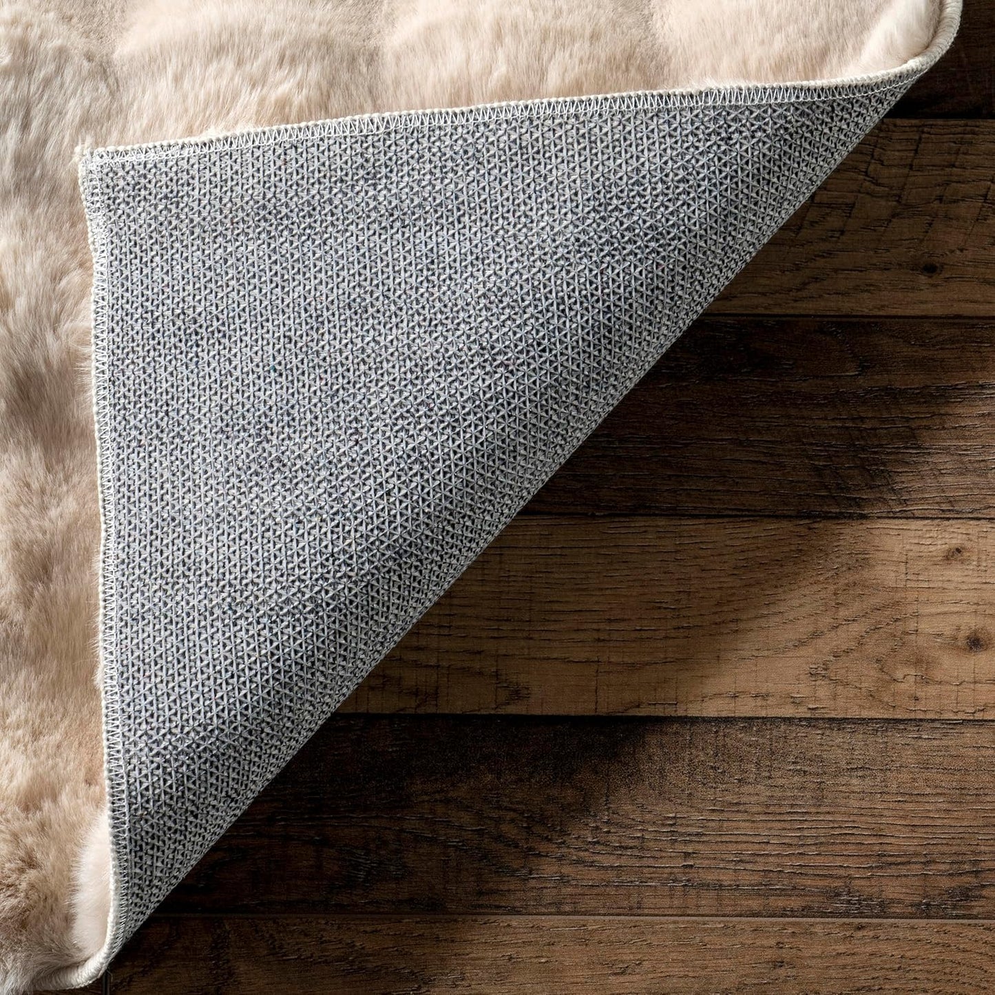 nuLOOM 5' x 8' Cozy Plush Area Rug, Machine Washable, Non-Slip, Soft Fluffy Shag Carpet for Living Room Bedroom Kids Room Nursery Home Decor, Jeni Beige